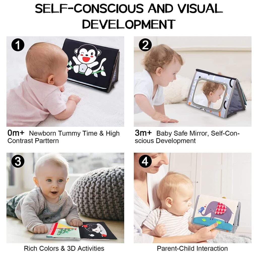 Mirror activity for your six month old followed by learning improvement and sensory development