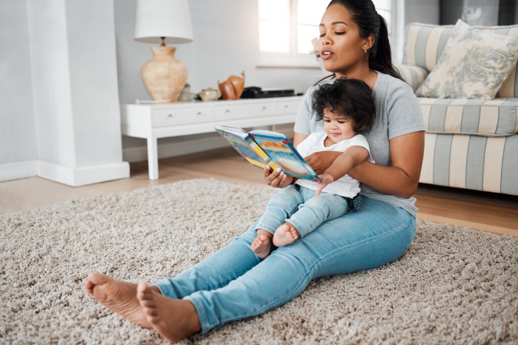 Reading to the infant | Story time 