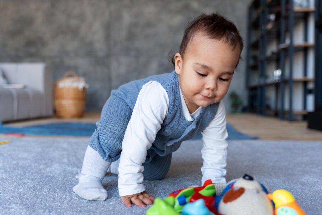 The motor skills of a baby.