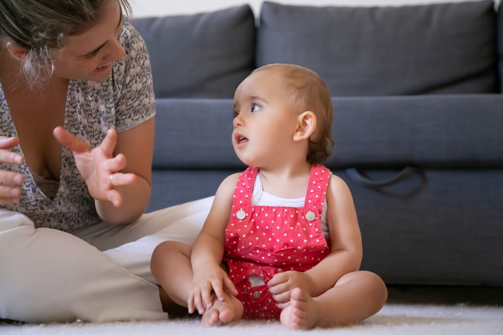 Communicating toddler.