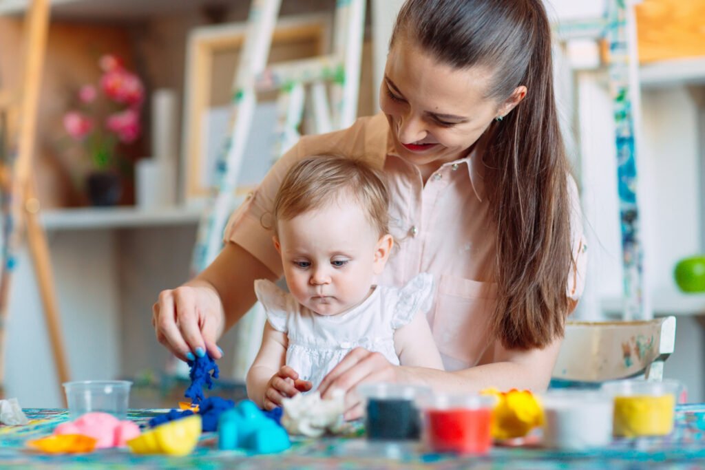 Baby showcasing cognitive skills 