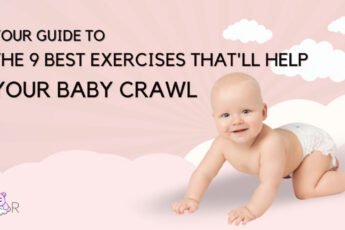 a baby feeling good while crawling on his own.